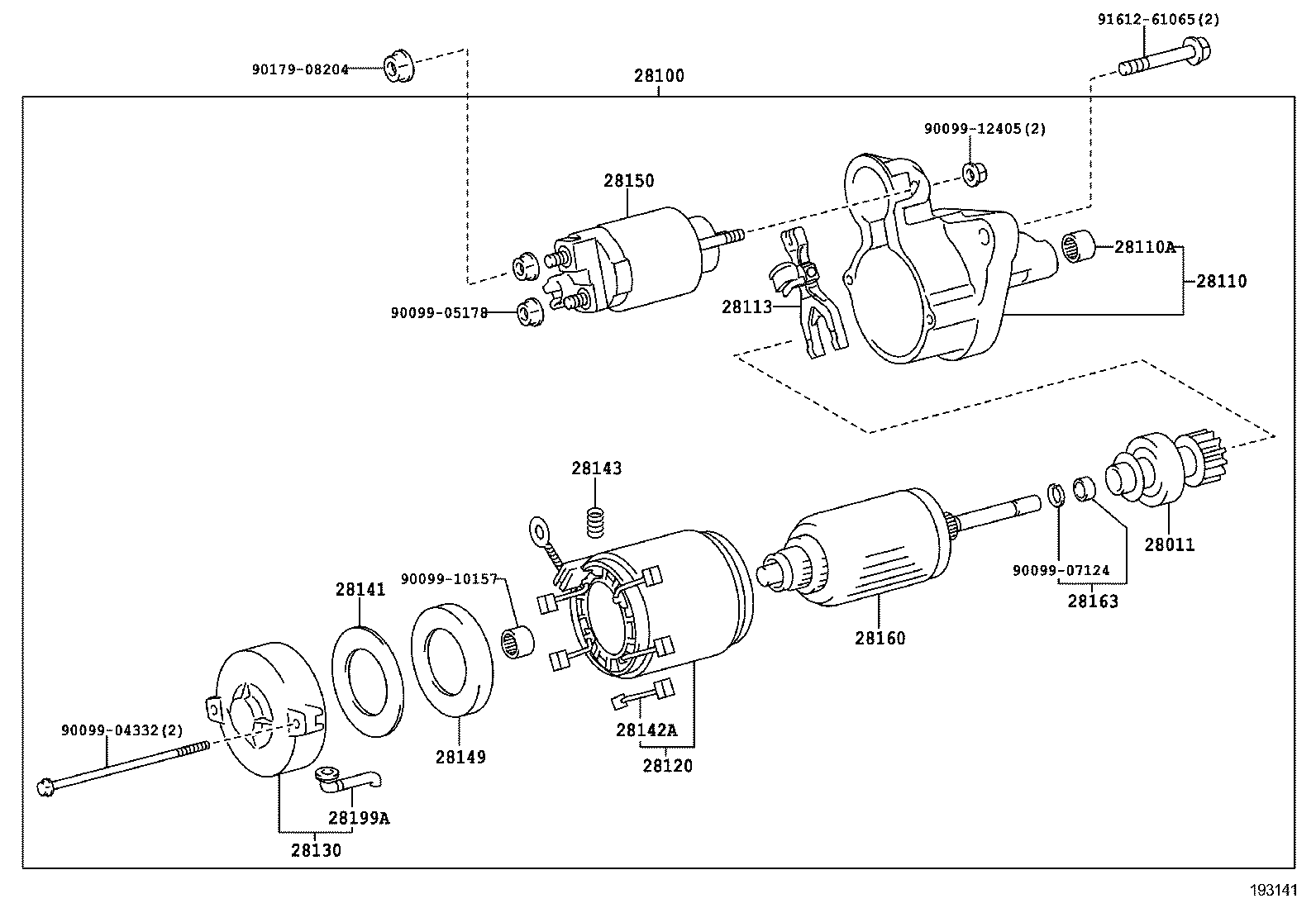 TOYOTA 28100-40120 - Käynnistinmoottori inparts.fi