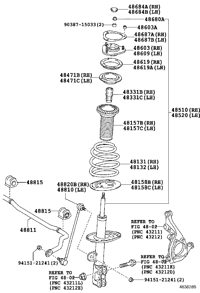 TOYOTA 48815 42130 - Laakerin holkki, vakaaja inparts.fi