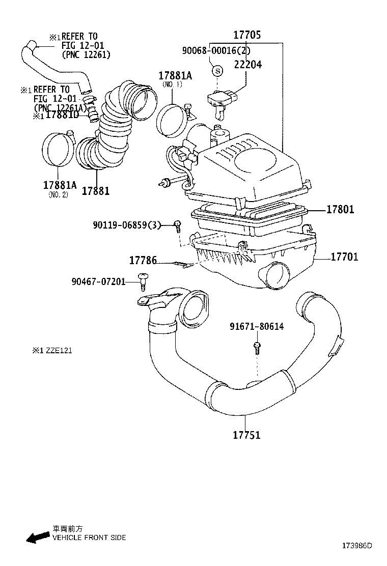 TOYOTA 177010D041 - Ilmansuodatin inparts.fi