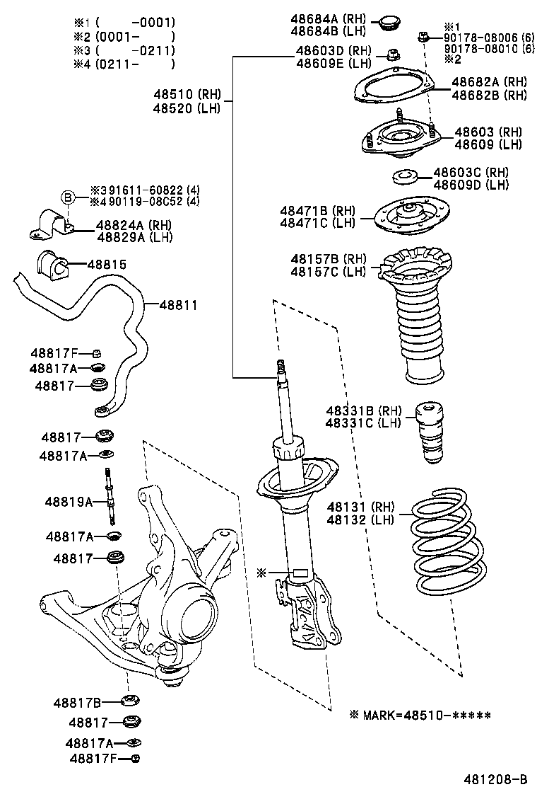 TOYOTA 90948-02178 - Tanko, kallistuksenvaimennin inparts.fi