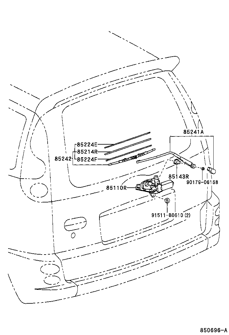 TOYOTA 8524152030 - Pyyhkijänsulka inparts.fi