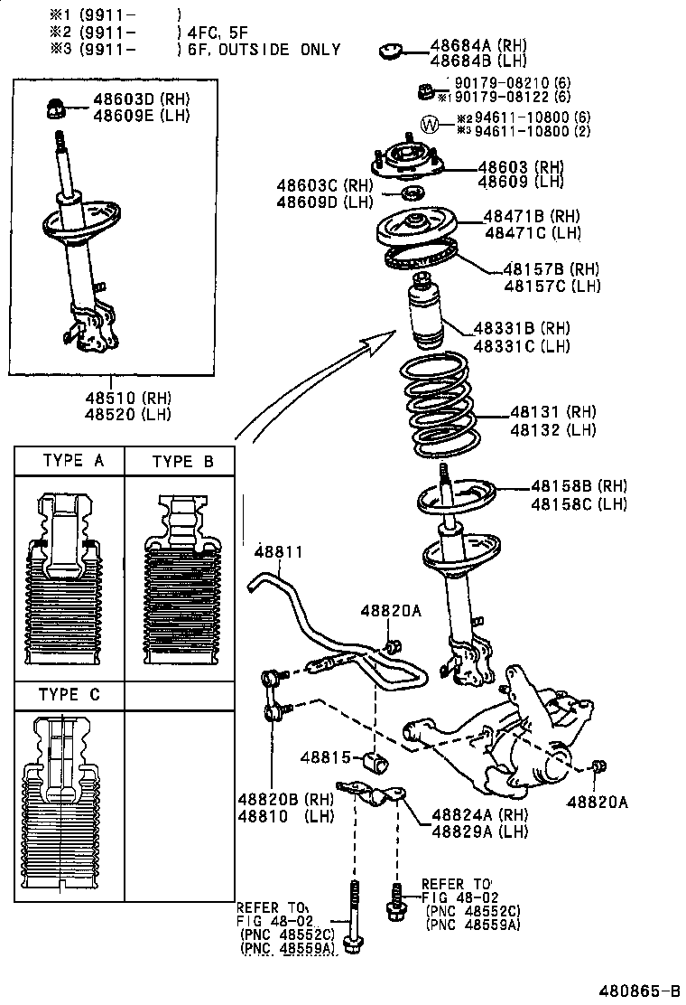 TOYOTA 48820-02010 - Tanko, kallistuksenvaimennin inparts.fi