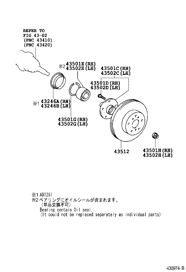 TOYOTA 43512-05070 - Jarrulevy inparts.fi