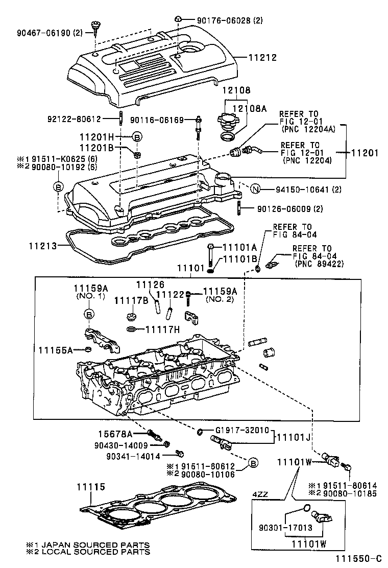 TOYOTA 11213-0D030 - Tiiviste, venttiilikoppa inparts.fi