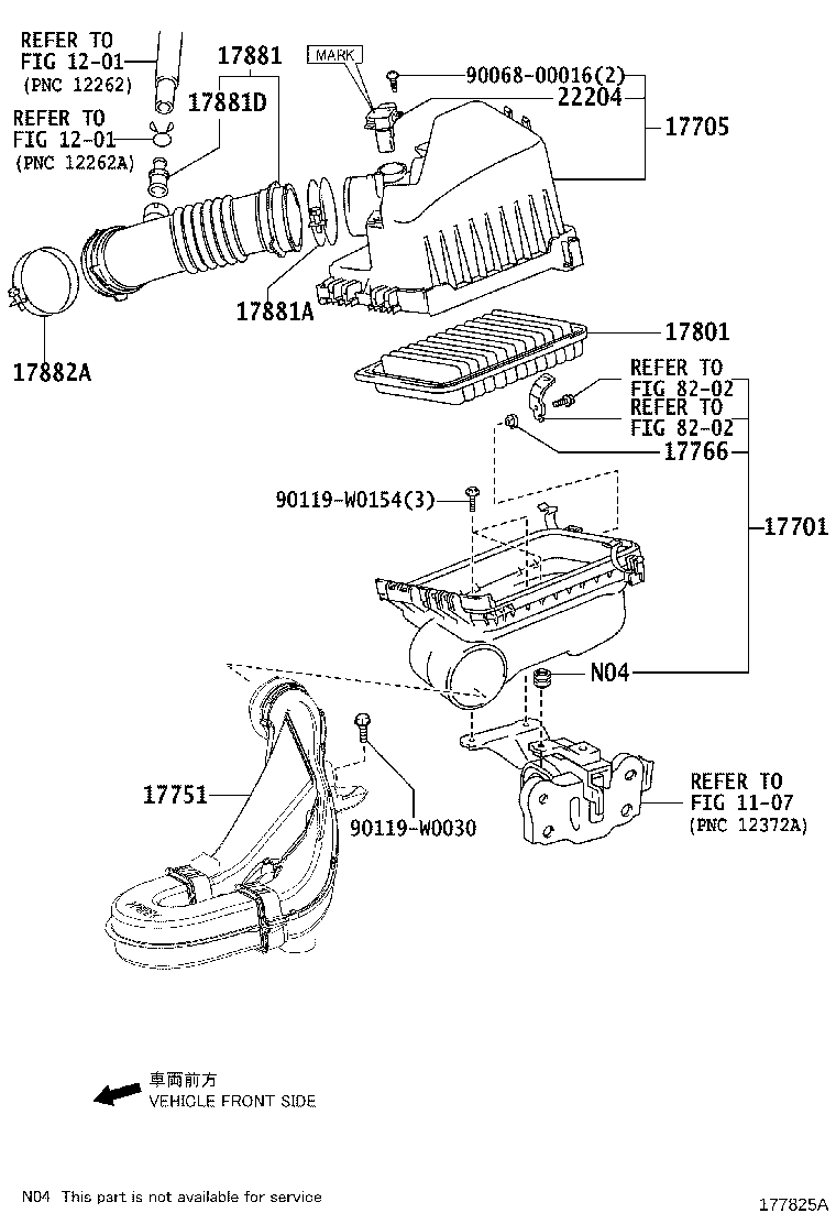 TOYOTA 22204-0V010 - Ilmamassamittari inparts.fi