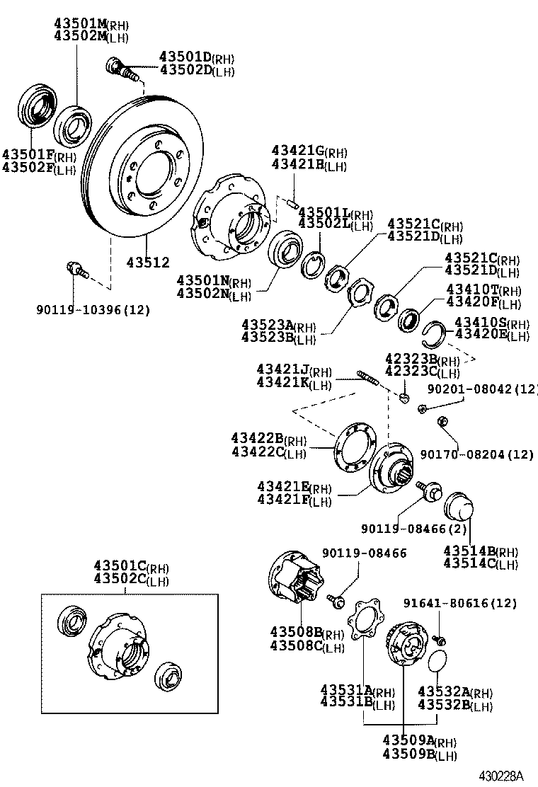 TOYOTA 43512-35190 - Jarrulevy inparts.fi