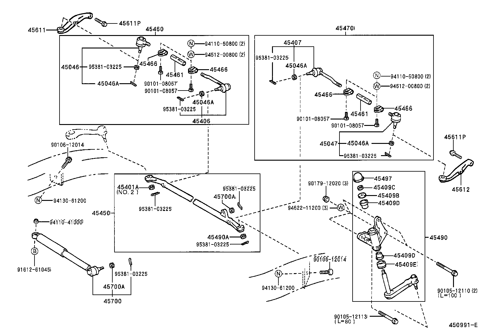 TOYOTA 45406-39185 - Raidetangon pää inparts.fi