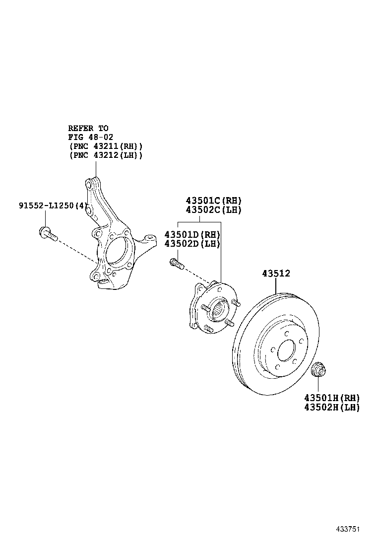 TOYOTA 4351242050 - Jarrulevy inparts.fi