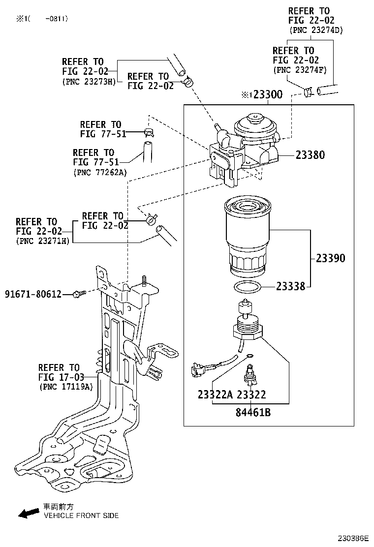 TOYOTA 23300-26110 - Polttoainesuodatin inparts.fi