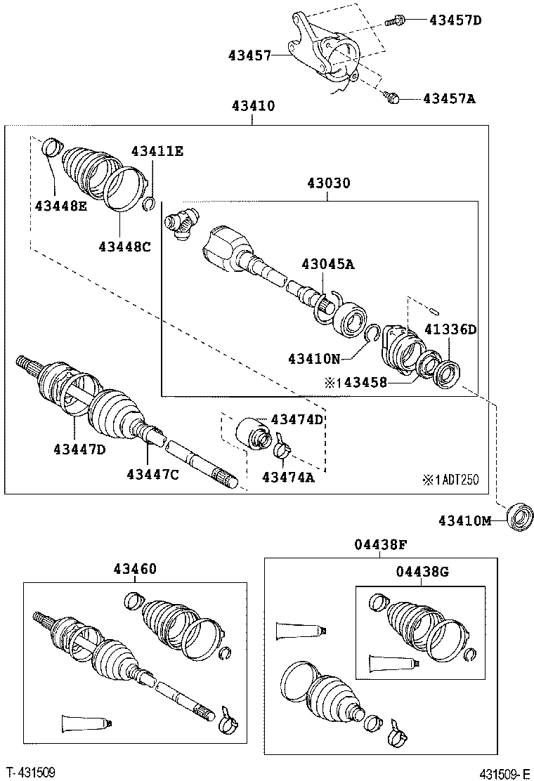 TOYOTA 4303005200 - Nivelsarja, vetoakseli inparts.fi