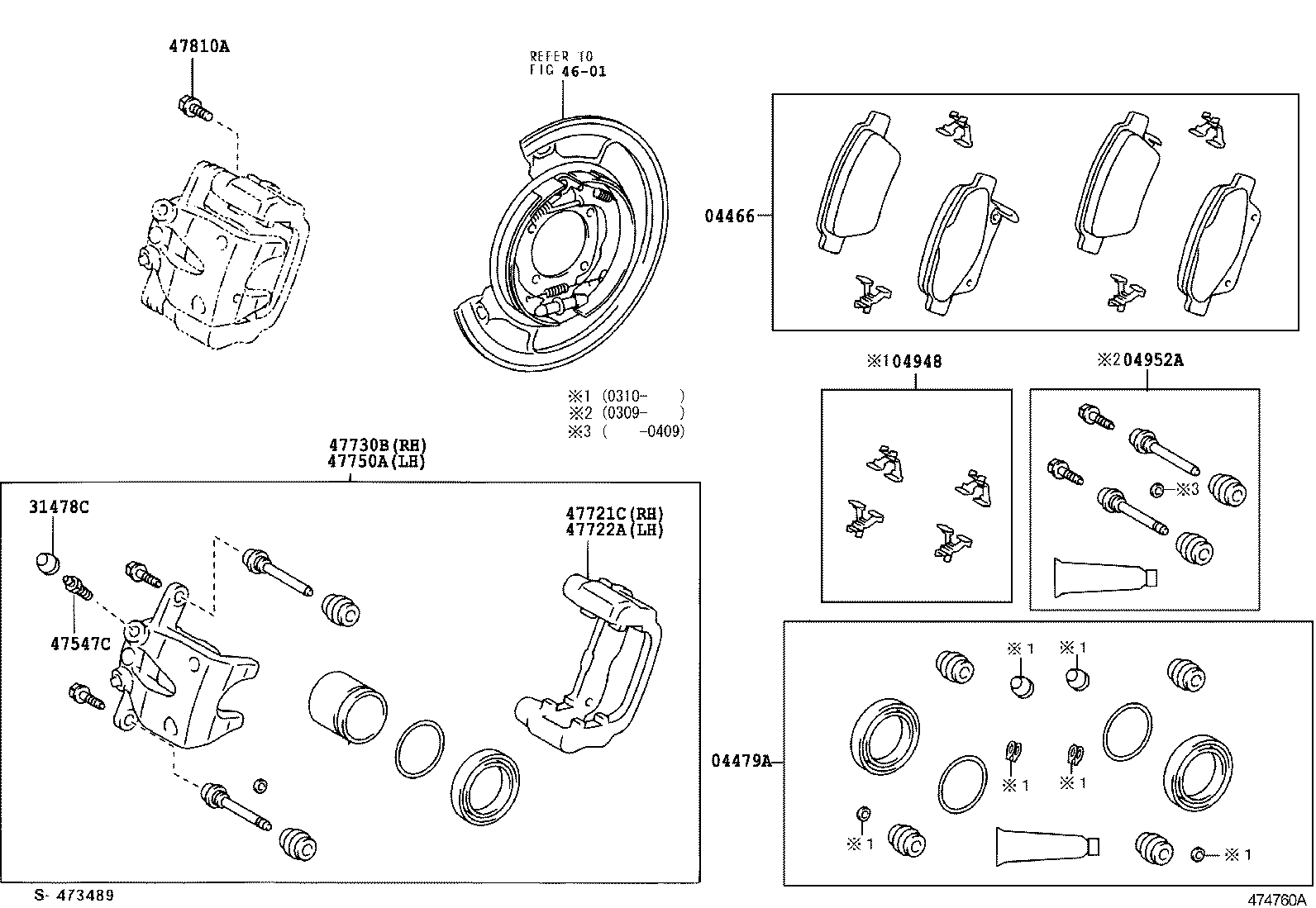 TOYOTA 04479-05080 - Korjaussarja, jarrusatula inparts.fi