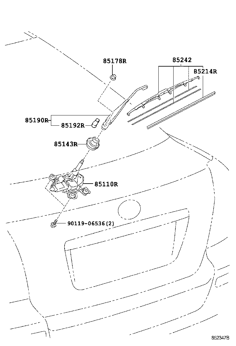 TOYOTA 85212-13031 - Pyyhkijänsulka inparts.fi