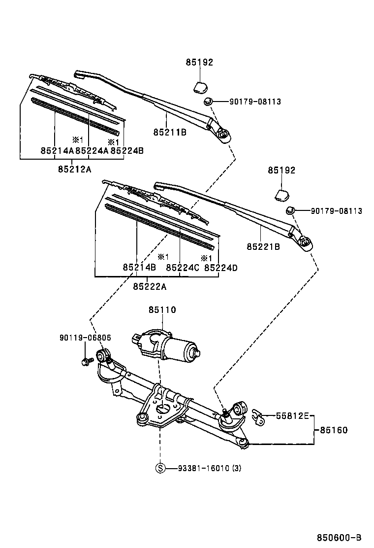 TOYOTA 8522233180 - Pyyhkijänsulka inparts.fi