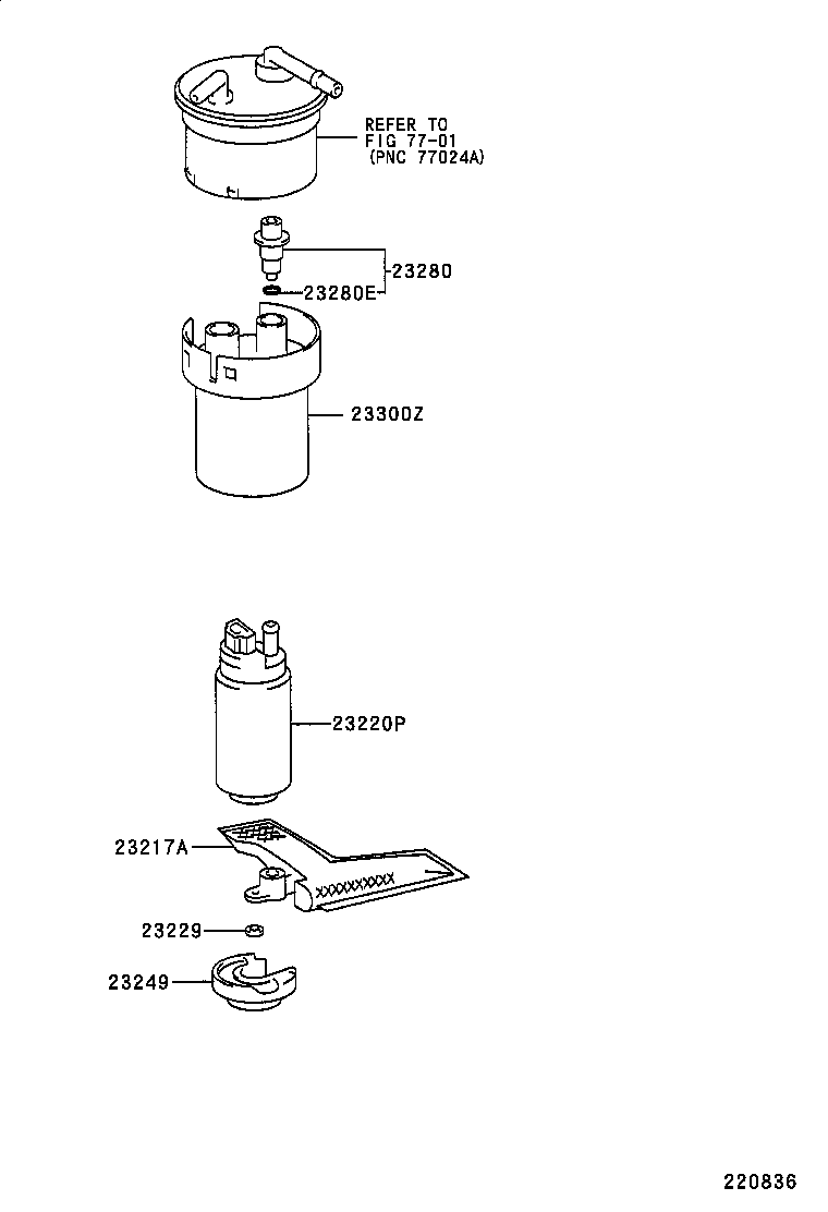 TOYOTA 23221 21030 - Polttoainepumppu inparts.fi