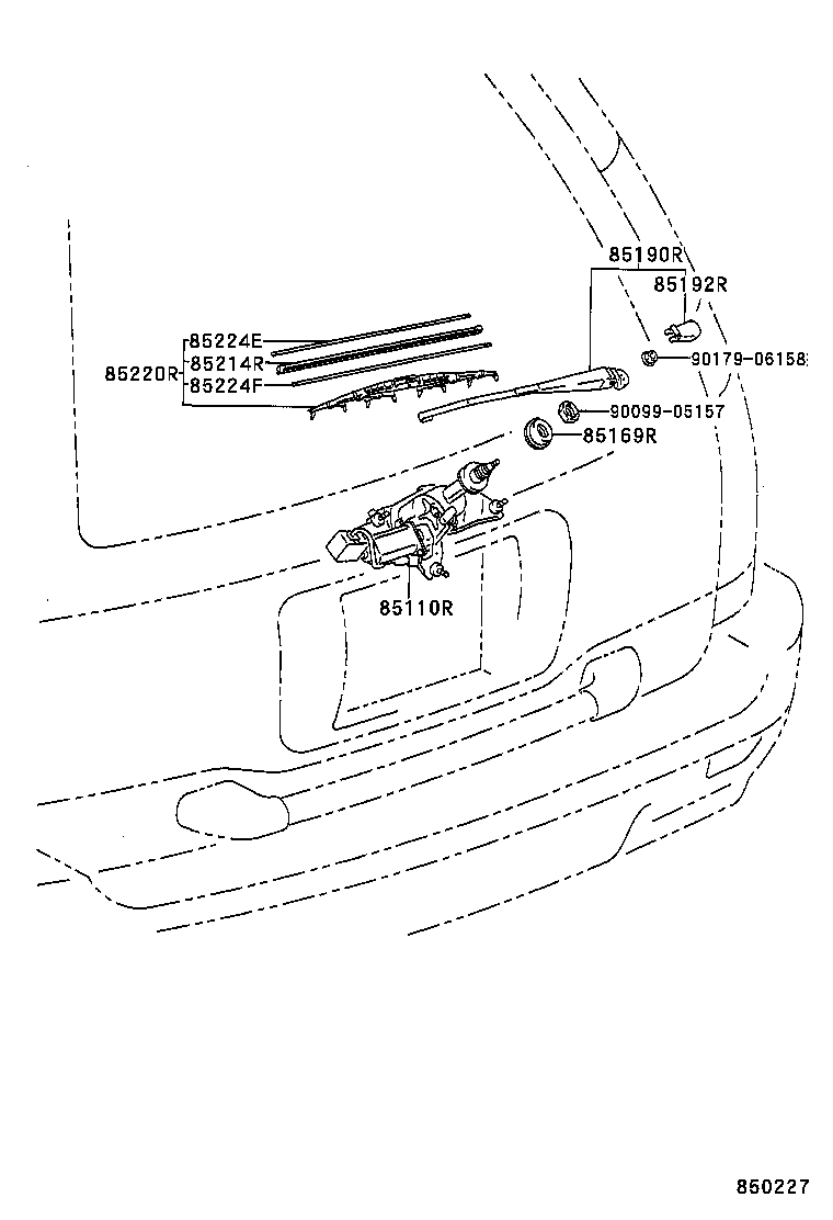 TOYOTA 8524260021 - Pyyhkijänsulka inparts.fi