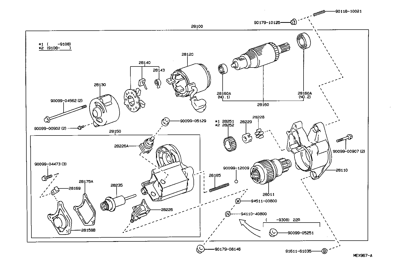 TOYOTA 28100 35080 - Käynnistinmoottori inparts.fi