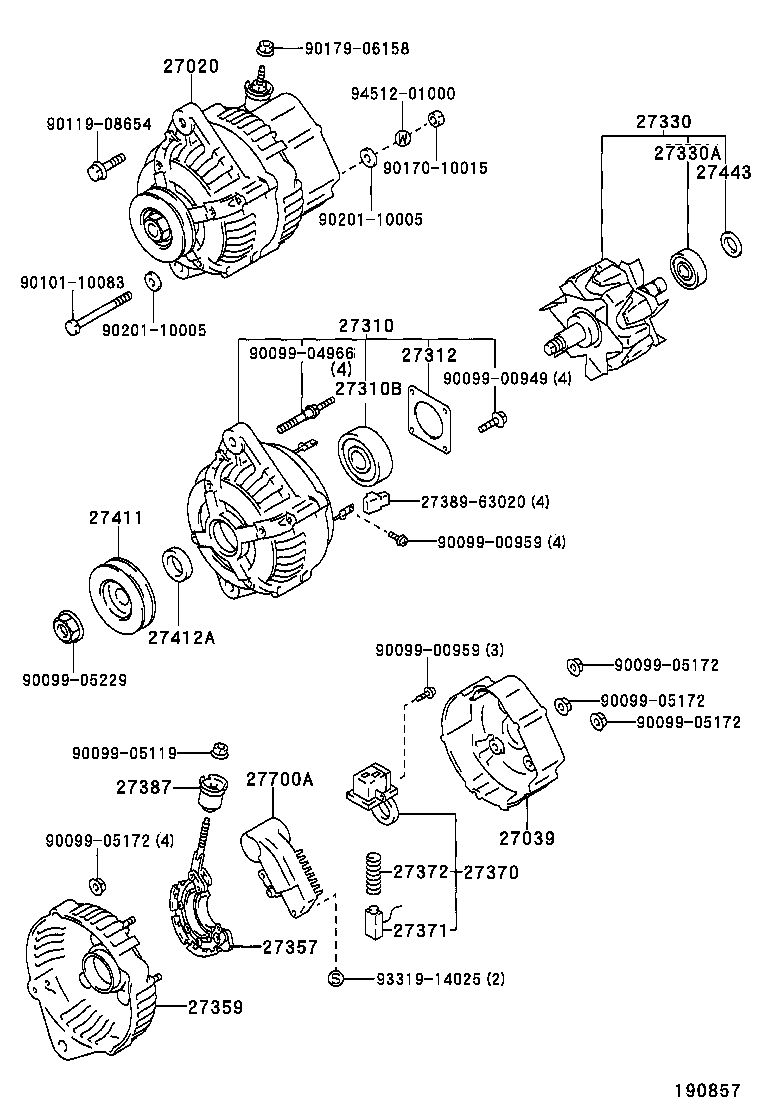 TOYOTA 27700-35040 - Jänniteensäädin inparts.fi