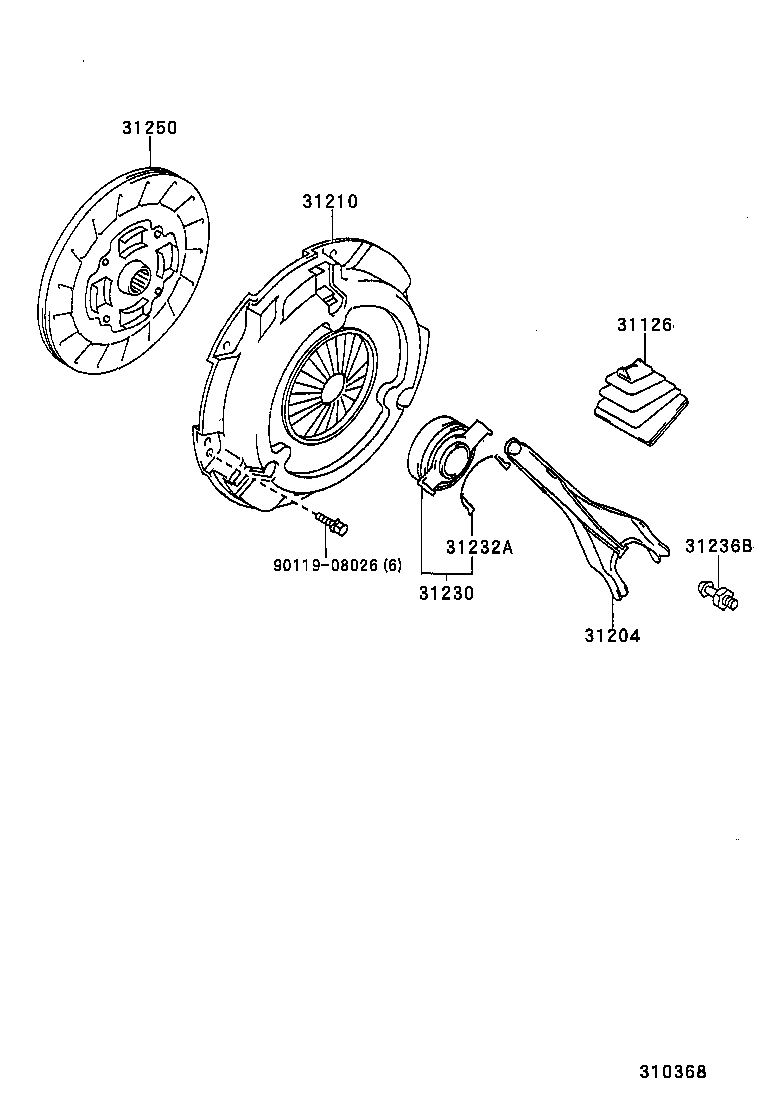 TOYOTA 31210-05041 - Kytkimen painelevy inparts.fi