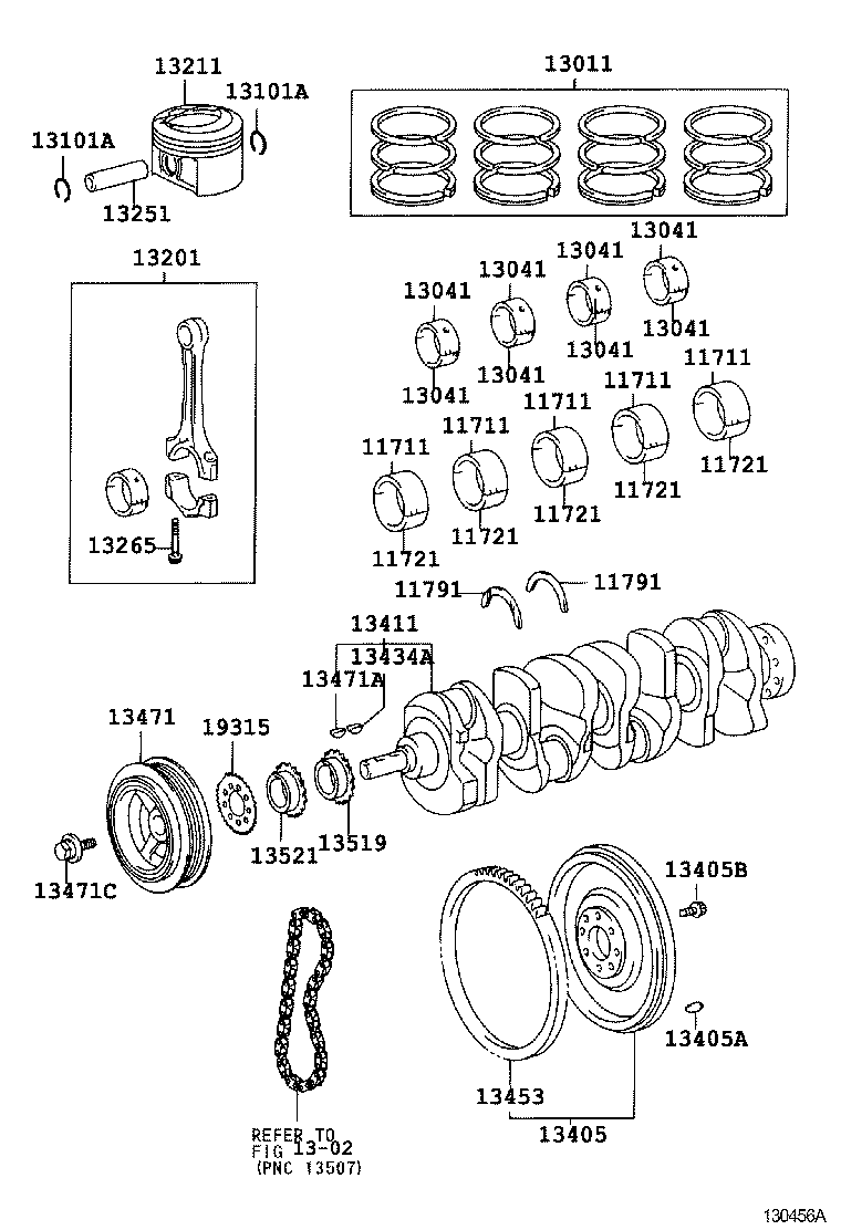 TOYOTA 13521-28010 - Jakoketjusarja inparts.fi