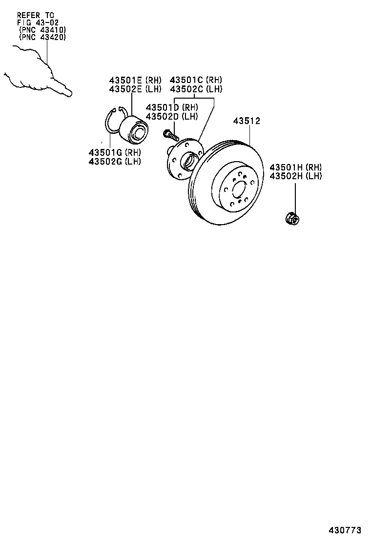 TOYOTA 4351244020 - Jarrulevy inparts.fi