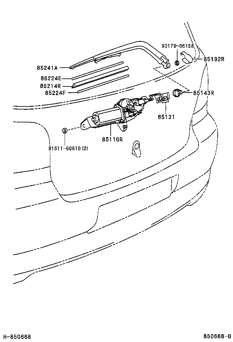 TOYOTA 85241-52010 - Pyyhkijänsulka inparts.fi