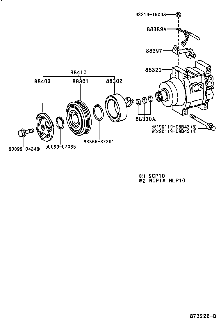 TOYOTA 88320-52010 - Kompressori, ilmastointilaite inparts.fi