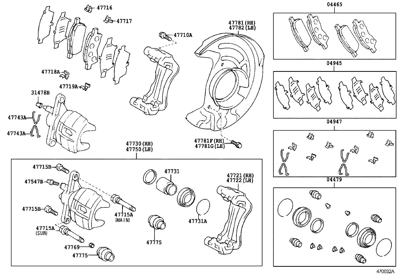 TOYOTA 04465-44020 - Jarrupala, levyjarru inparts.fi