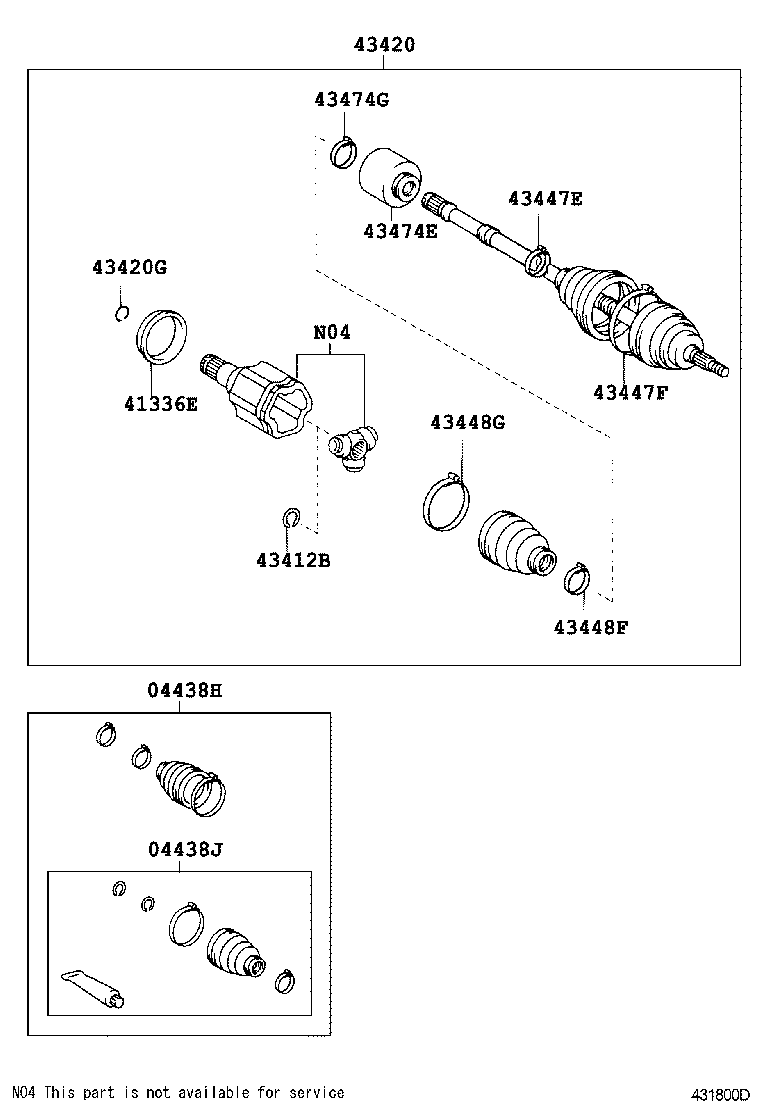 TOYOTA 04428-06330 - Paljekumi, vetoakseli inparts.fi