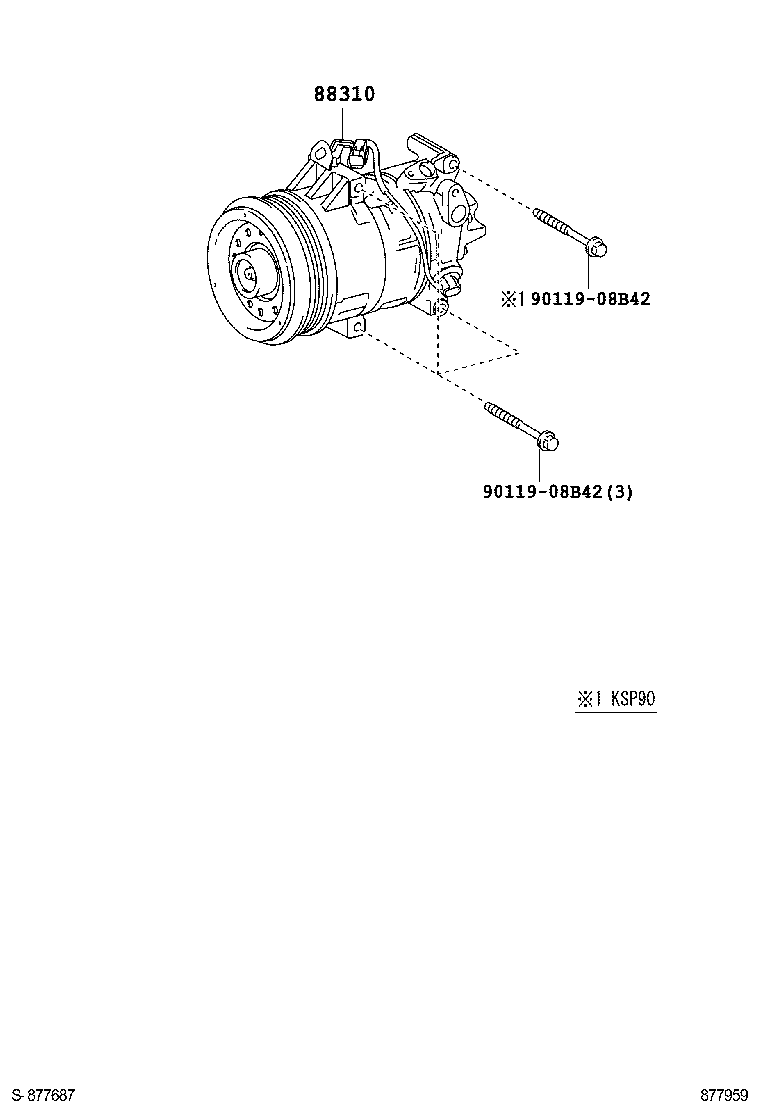 TOYOTA 88310-0D232 - Kompressori, ilmastointilaite inparts.fi