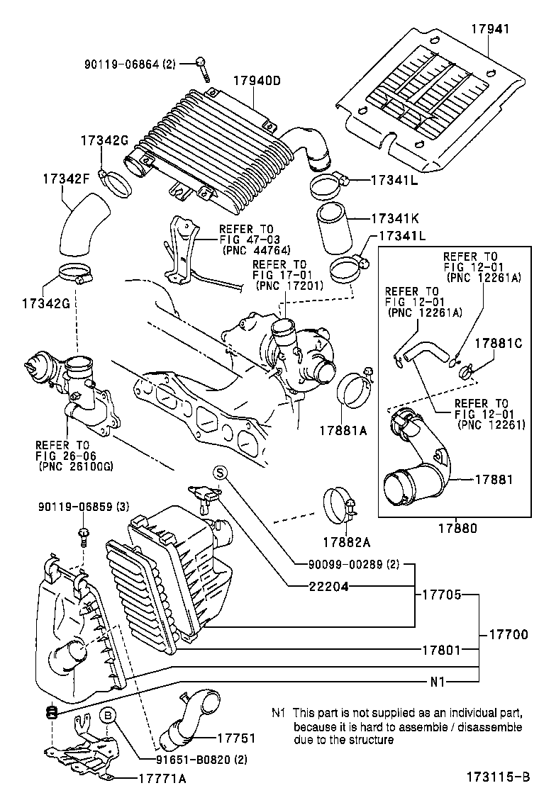 TOYOTA 17801-33040 - Ilmansuodatin inparts.fi