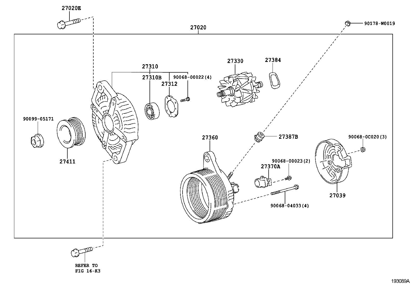 TOYOTA 270600Q070 - Laturi inparts.fi