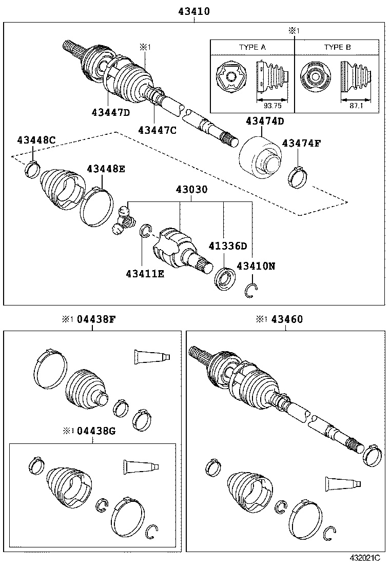 TOYOTA 04427-0D220 - Paljekumi, vetoakseli inparts.fi