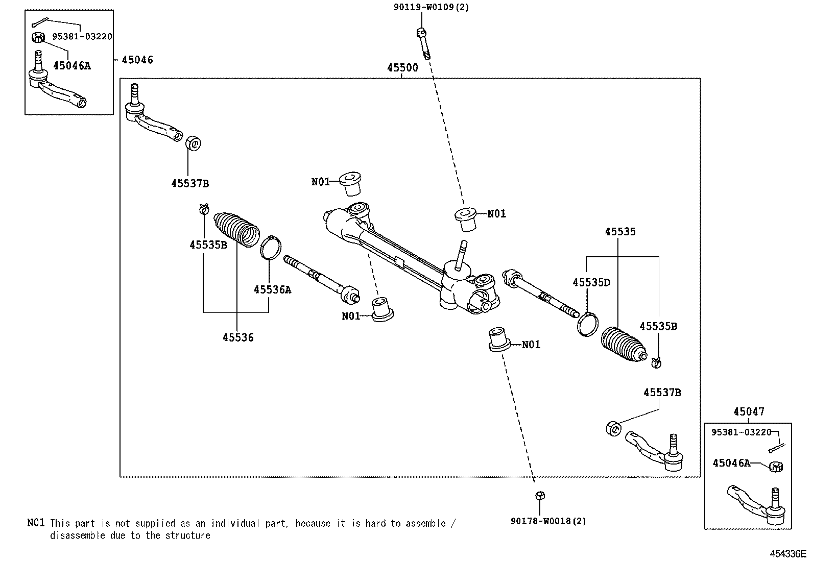 TOYOTA 4553509130 - Paljekumisarja, ohjaus inparts.fi