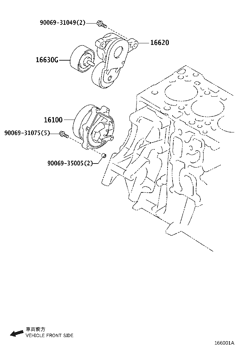 TOYOTA 16100-WA010 - Vesipumppu inparts.fi