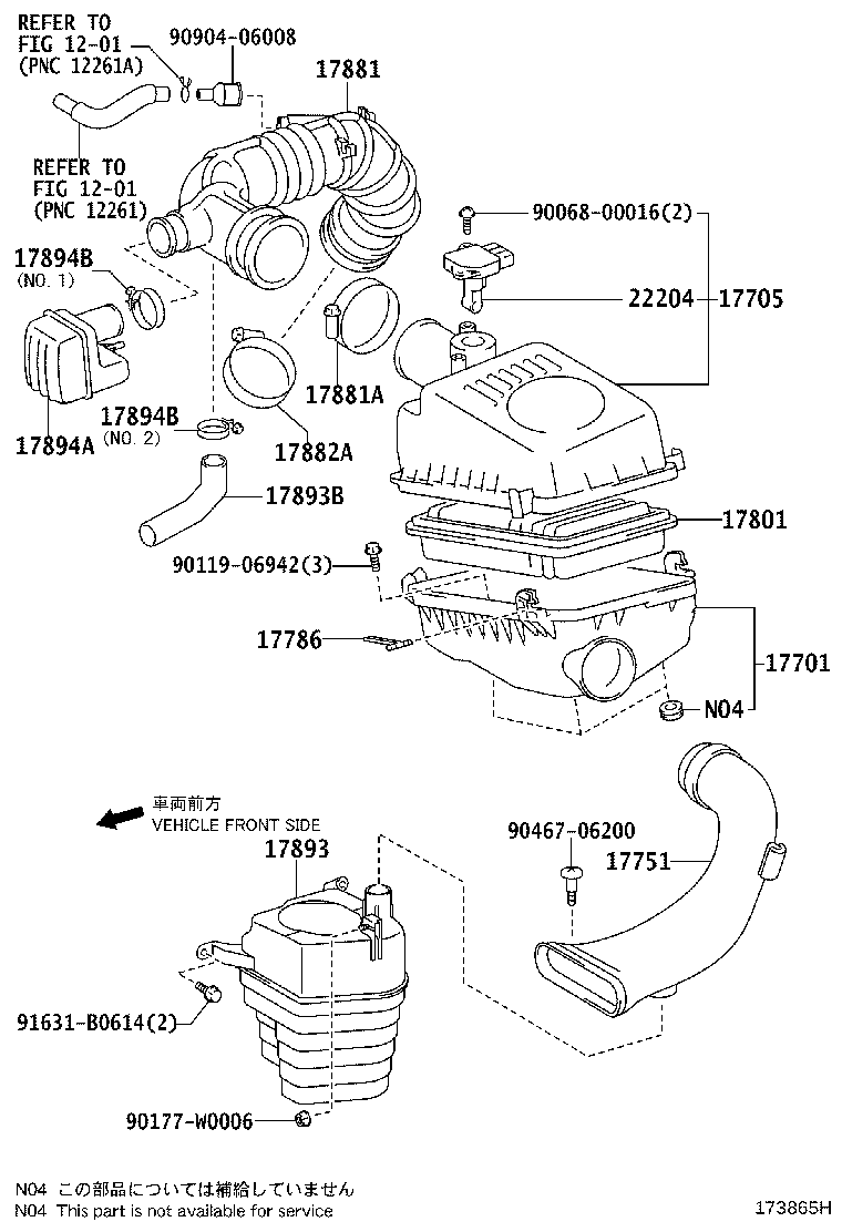 TOYOTA 17801-0D010 - Ilmansuodatin inparts.fi