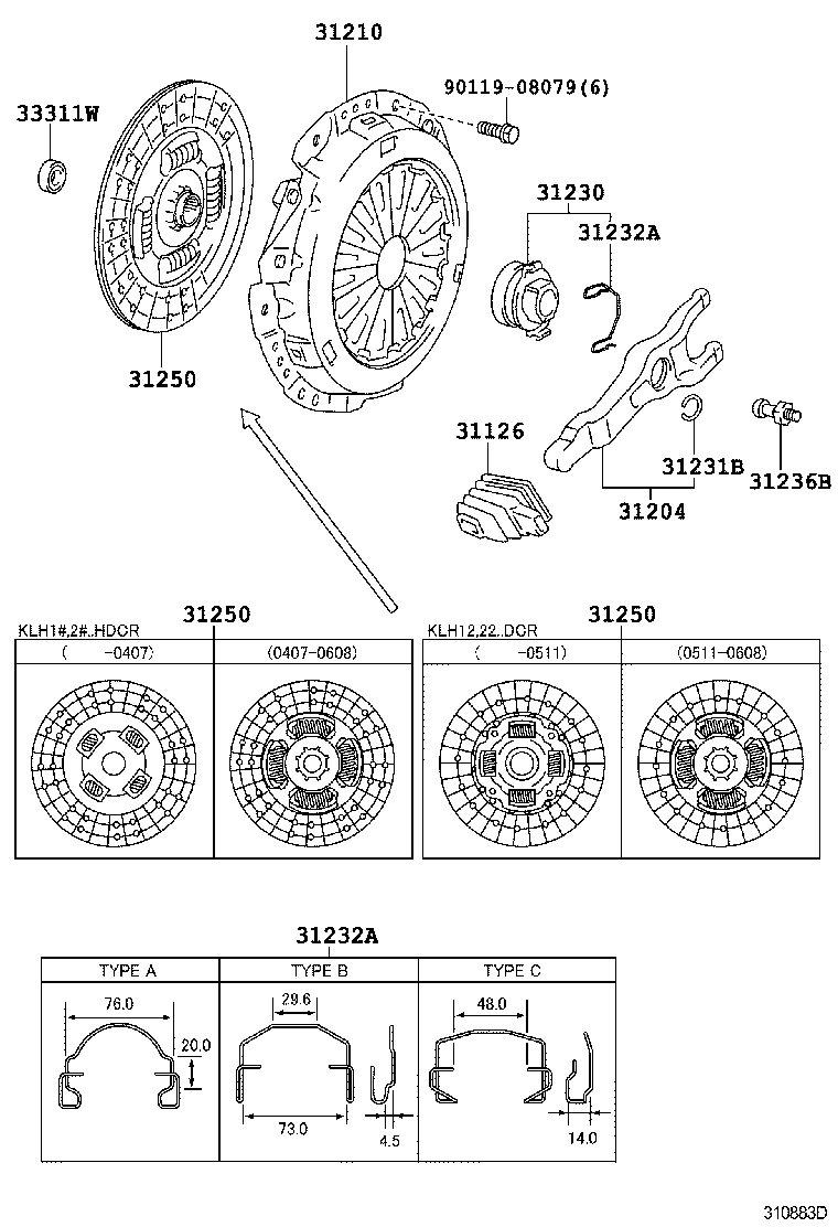 TOYOTA 31230-22100 - Irroituslaakeri inparts.fi