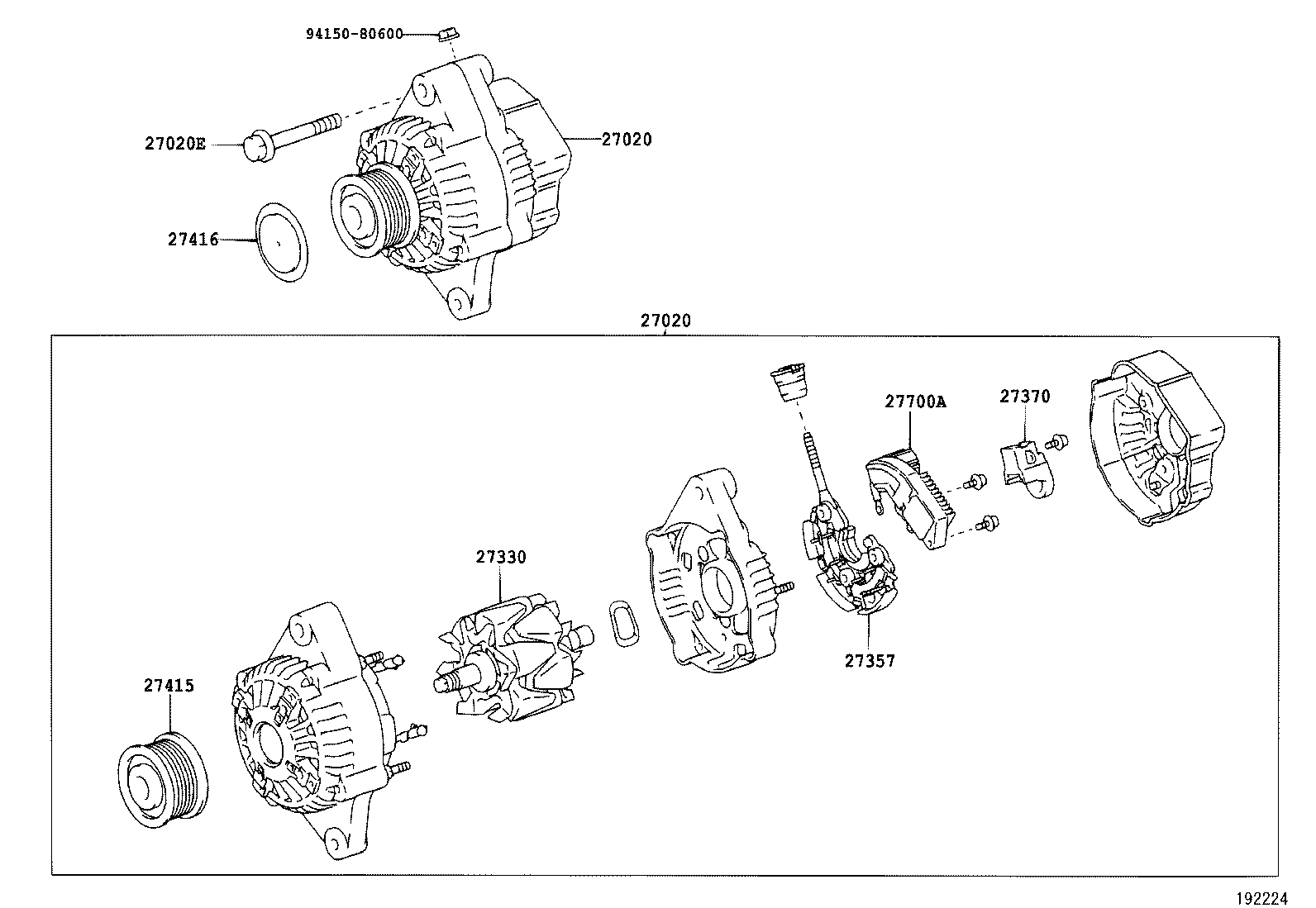 FORD 27060-30050 - Hihnapyörä, laturi inparts.fi