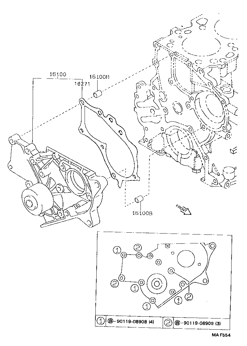 Suzuki 1610069295 - Vesipumppu inparts.fi