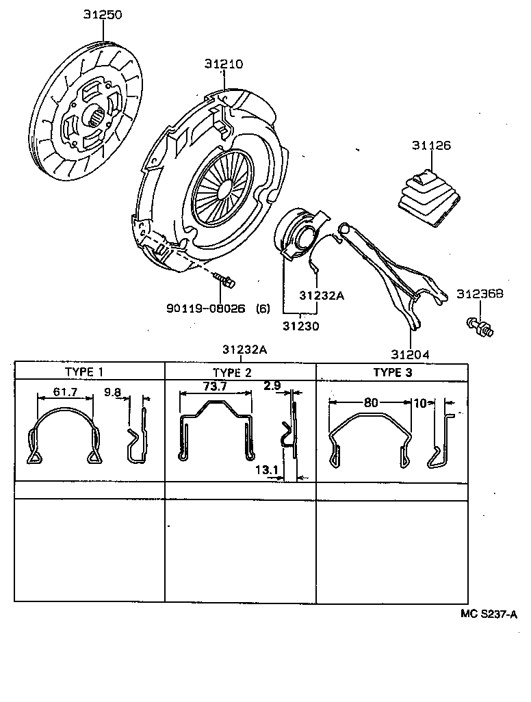 TOYOTA 31230-05020 - Irroituslaakeri inparts.fi