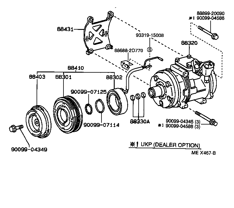 TOYOTA 88410-2B060 - Kompressori, ilmastointilaite inparts.fi