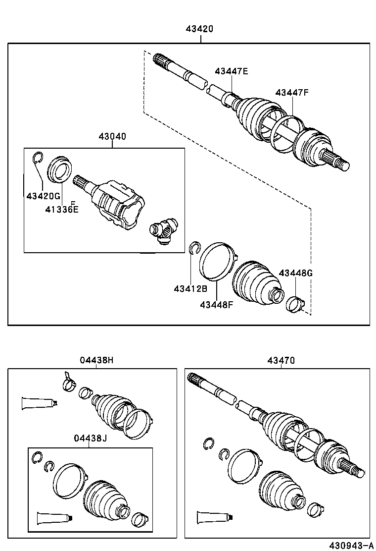 TOYOTA 04438-02101 - Paljekumi, vetoakseli inparts.fi