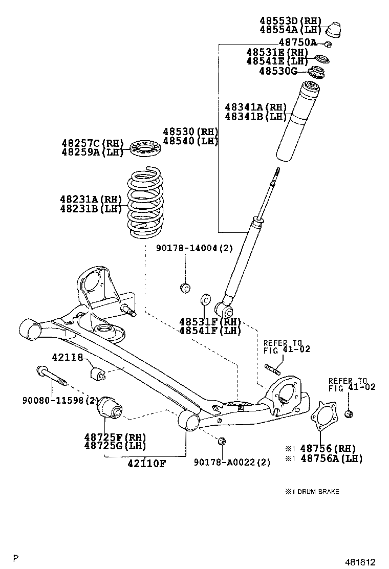 TOYOTA 4834108030 - Suojus / palje, iskunvaimentaja inparts.fi