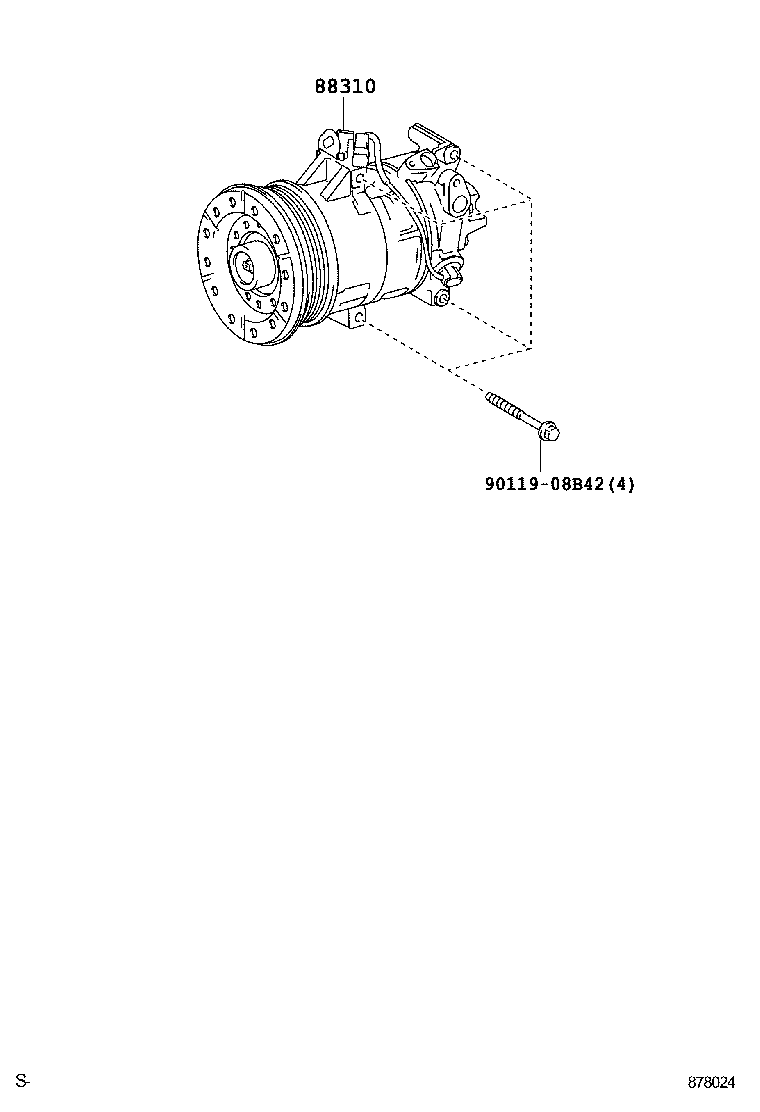 TOYOTA 88310-52481 - Kompressori, ilmastointilaite inparts.fi