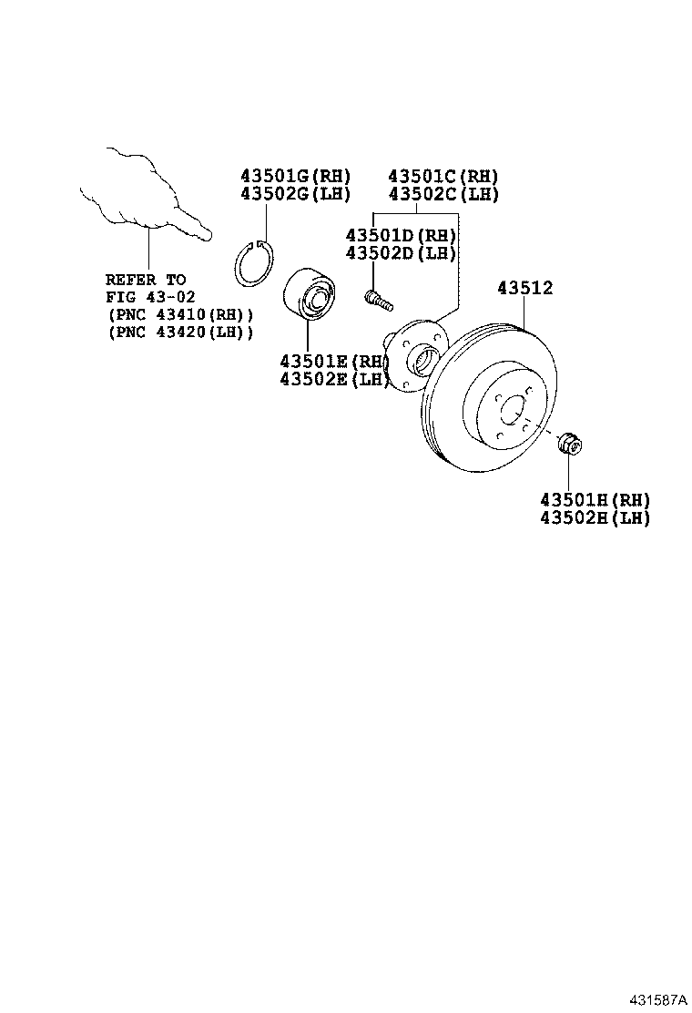 TOYOTA 4351252120 - Jarrulevy inparts.fi