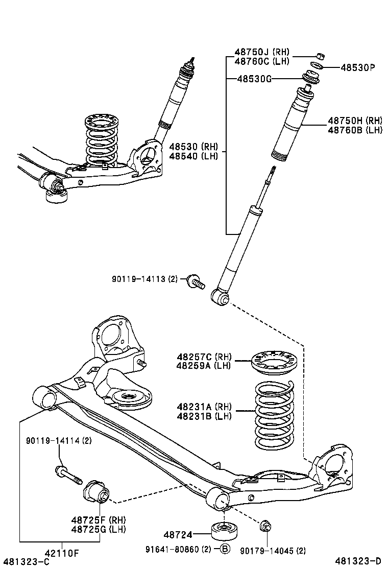 TOYOTA 4872528050 - Akselinripustus inparts.fi