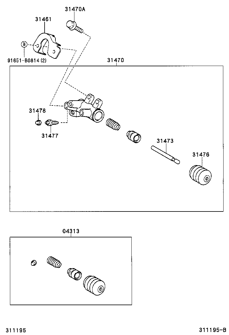 TOYOTA 31470-32022 - Työsylinteri, kytkin inparts.fi