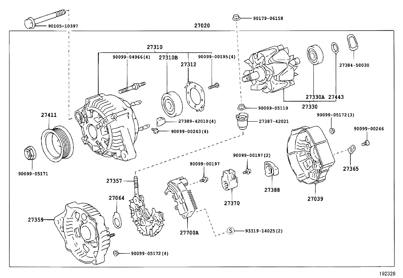 TOYOTA 2706066070 - Laturi inparts.fi