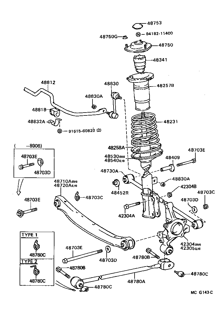 TOYOTA 4854032190 - Iskunvaimennin inparts.fi