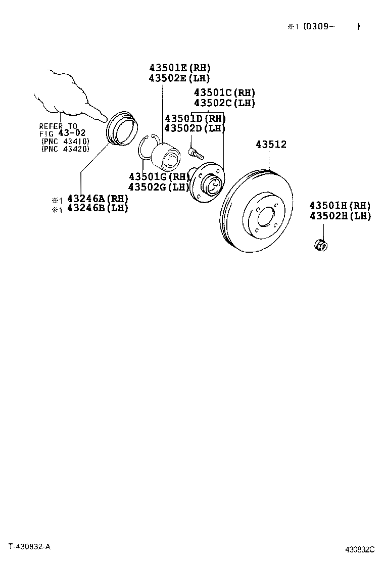 TOYOTA 43512-06040 - Jarrulevy inparts.fi