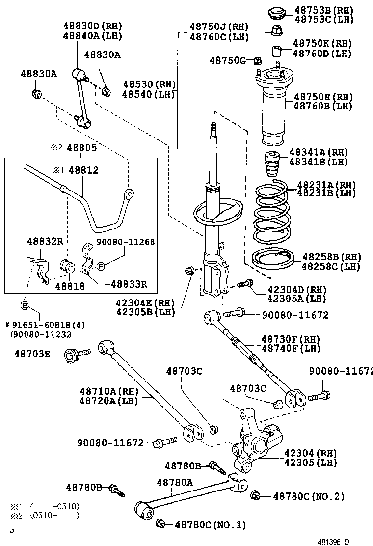 TOYOTA 4834106012 - Vaimennuskumi, jousitus inparts.fi